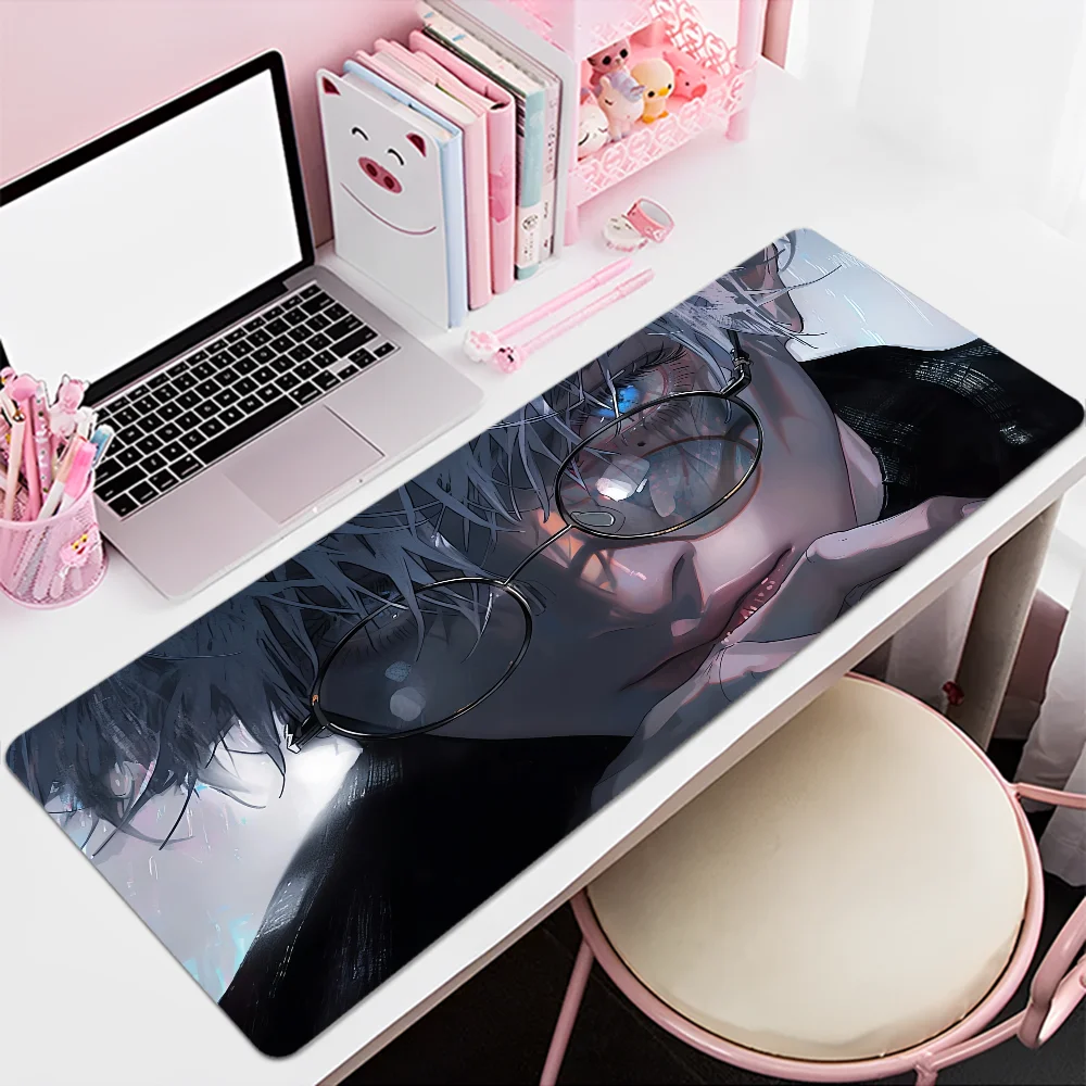 Imagem -06 - Anime Jujutsu Kaisen Gojo Satoru Mousepad Pele Personalizada dos Desenhos Animados Anime Gaming Mouse Pad Teclado Tapetes de Mesa Acessórios