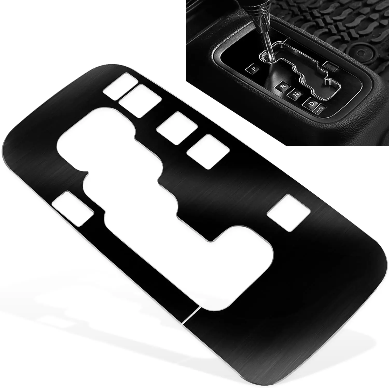

Trim Gear Frame Cover Gear Shift Box Cover for Jeep Wrangler 2012-2018 JK JKU Gear Shift Panel Cover Trim Interior Decoration