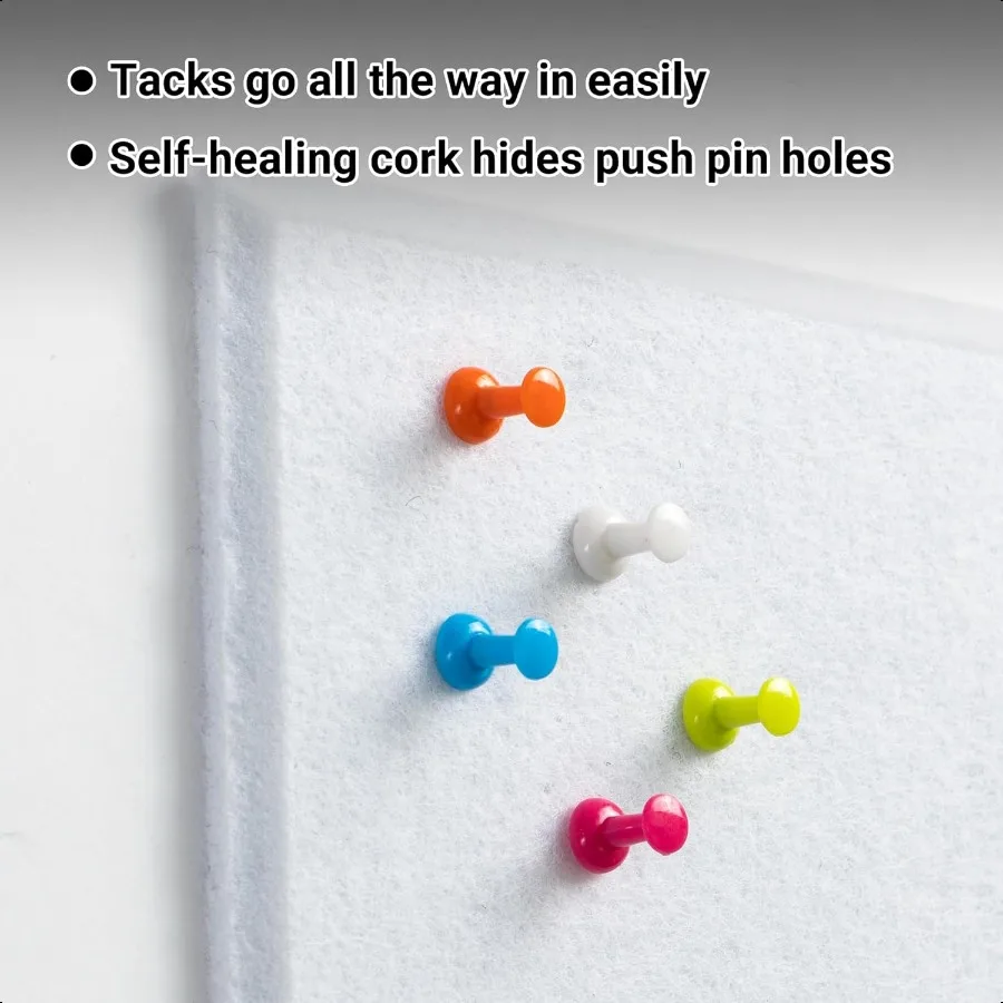 لوحة إعلانات الفلين الأبيض 47 بوصة × 35 بوصة 12 عبوة من بلاط لوحة الفلين القابل للإزالة للجدار كبير 48 × 36 لوحة إعلانات دبوس الخنزير #5