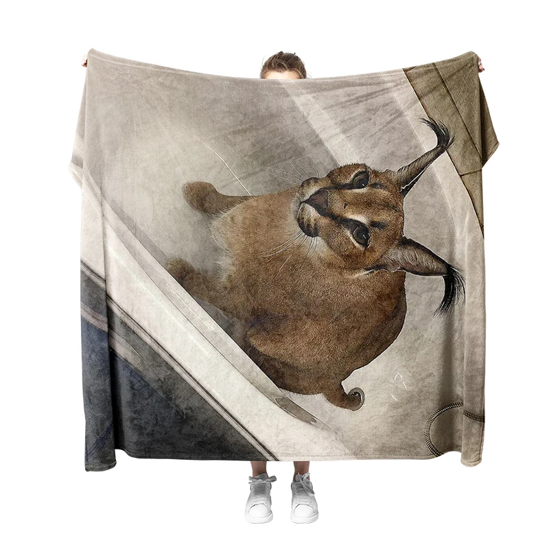 Aertemisi Big Floppa in a Bathtub Funny Meme Pet Blanket for Small Medium Large Dog Cat Puppy Kitten Couch Sofa Bed