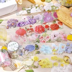 Washi Tape giallo viola fiore fai da te decorativo mascheratura nastro adesivo adesivo per Scrapbooking telefono decorazione fai da te