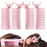4pcs Hair Styling Clips Bangs Root Fluffy Hair Clips 2 in 1 Bangs Hair Top Rollers Volumizing Root Lifting Clips Styling Tools
