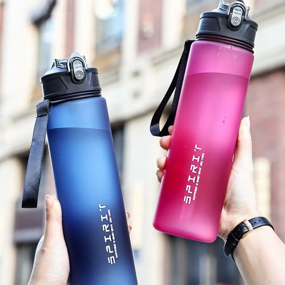 

Straw Sports Straw Water Bottle PC Gradient Color Leak Proof Colorful Plastic Cup Portabl 750ml Large Capacity Sports Kettle