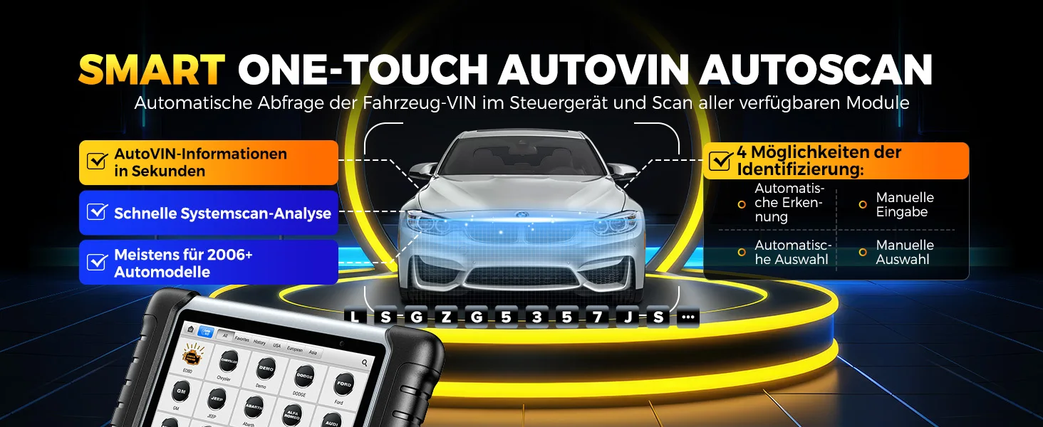 Autel MaxiCOM MK808BT PRO Kabelloses OBD2-Diagnosegerät, Kfz-Scanner, Diagnose aller Systeme, 3000+ Tests, PK MK900BT MK808S – Detail 10