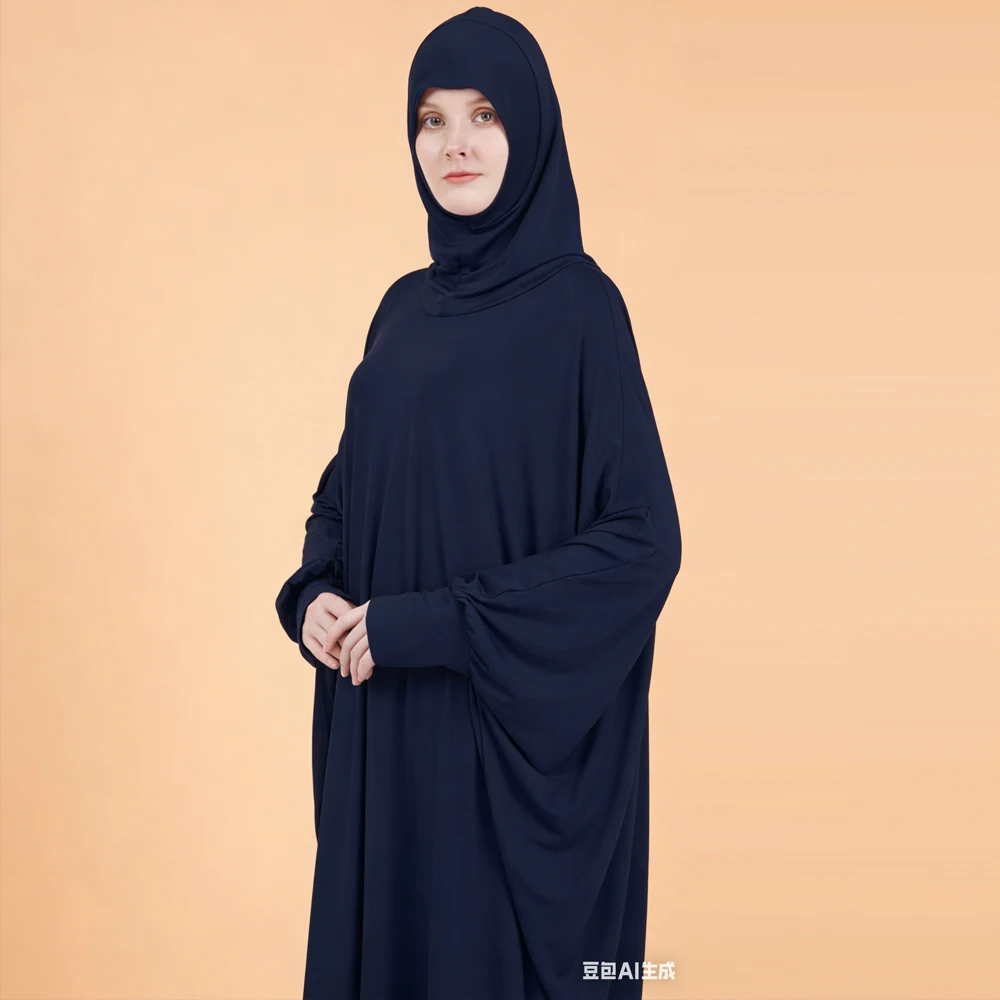 

Мусульманское женское цельное платье для намаза с капюшоном, абайя, одежда для Рамадана и Ид, исламская одежда, дубайский халат, турецкий бурка, кафтан, джалабия, платье