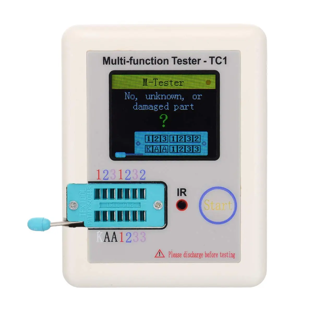 LCR-TC11.77inch Colorful Display Multi-functional TFT Backlight Transistor Tester for Diode Triode Capacitor Resistor Transistor