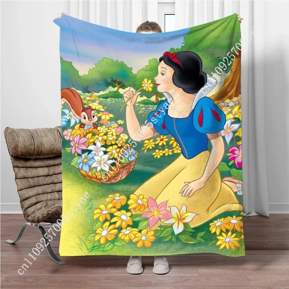 سنو وايت الأميرة البطانيات ديزني الكرتون بطانية قطيفة الديكور الداخلي الطفل عطلة حفلة صبي فتاة الهدايا الدافئة مخصص لحاف #4