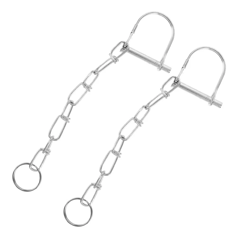

2Pcs Trailer Connector Galvanized Safety Pin Set for Hitch Locking Secure Towing Setup Heavy Duty Anti-Detachment Pins
