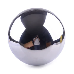 Silver Stainless Steel 250mm Mirror Sphere Hollow Ball Large Home Garden Ornament Decoration
