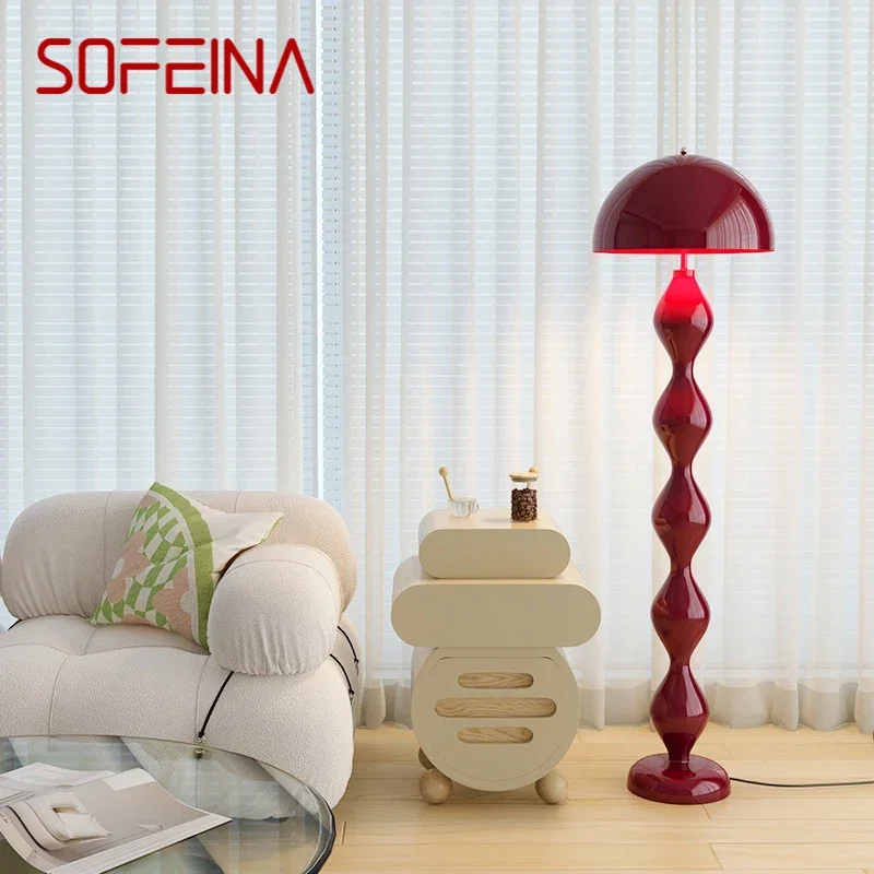 SOFEINA Nordic Mushroom Floor Lamp Modern Art Family Iiving Room Bedroom Creativity  LED  Decorative Standing Light