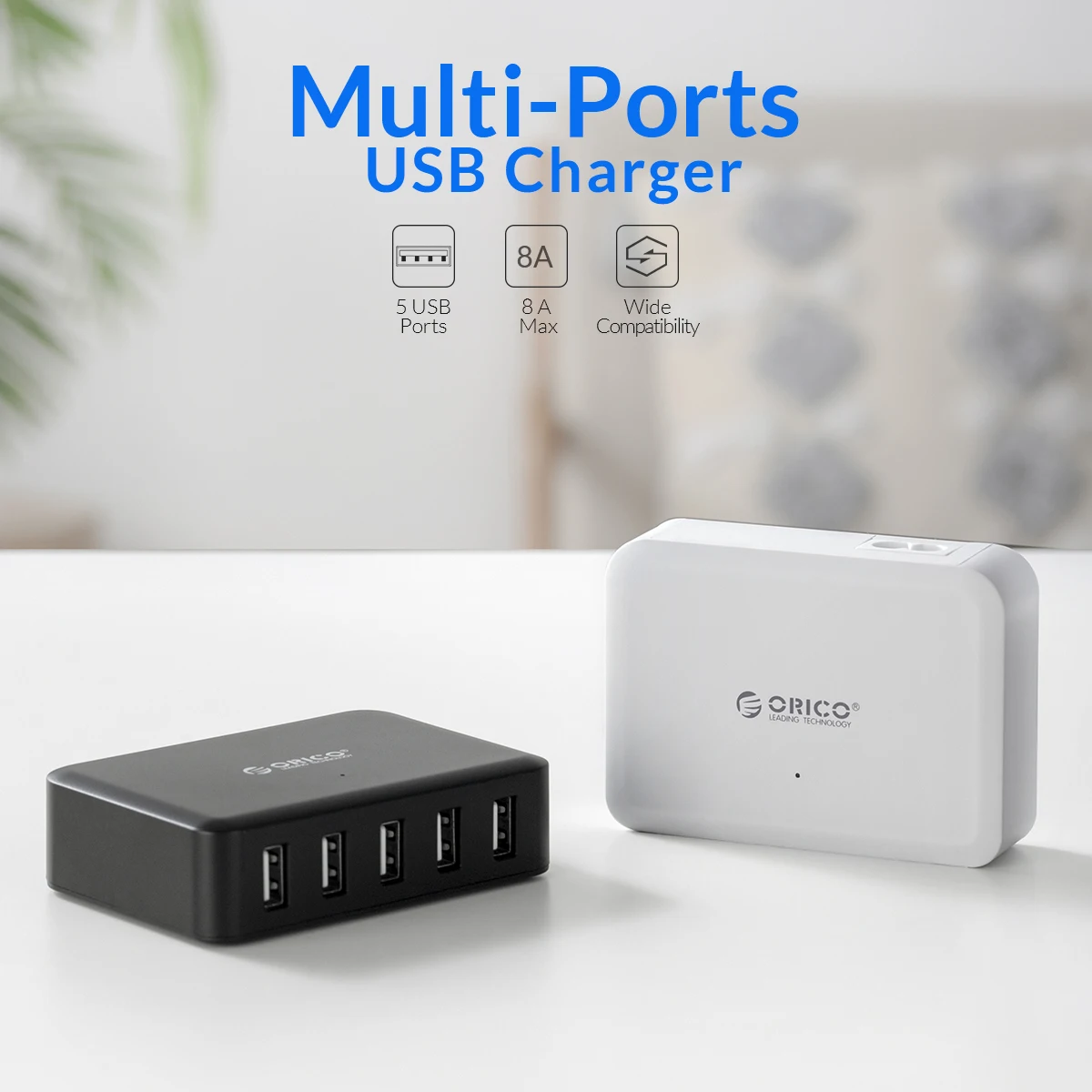 ORICO Multi-port USB Charging Dock Desktop USB Charger Series for iPhone Samsung Xiaomi Huawei Home Office Desk Charger Station