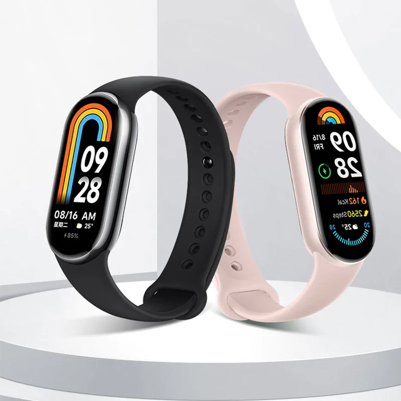 Silikon Sport Strap Für Xiaomi Mi band 9-8 NFC Ersatz miband9/8 Armband wasserdichte Uhrenarmbänder smart mi band 9 zubehör
