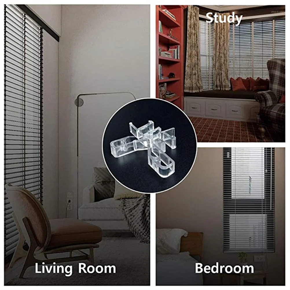 

20Pcs Plastic Blind Clips Vertical Valance Clamps Replacement for Home Office Hotel Restaurant Valance Clips