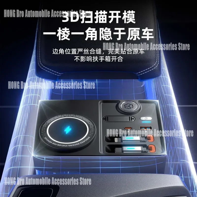 For Audi A4L A5 S4 S5 Wireless Charger Fast Charging Dock Type C Car Interior Air Vent Phone Holder Aromatherapy Modification