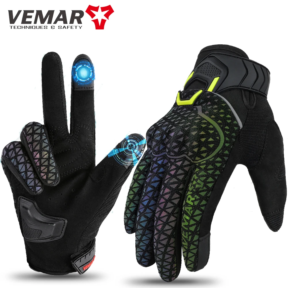 

SUOMY Motorcycle Glove Summer Man Breathable Mesh TPU Reflective Motocross Racing Biker Gloves Touch Screen Motorcyclist Gloves