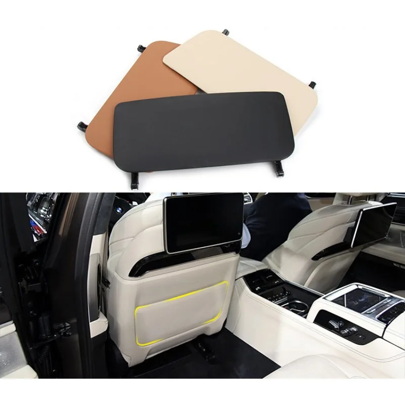 

For BMW 5 6 7 GT Series G30 G32 G38 G12 F10 F11 F01 F02 F07 2009-2013 Car Seat Back Panel Leather Backrest Storage Pocket Cover