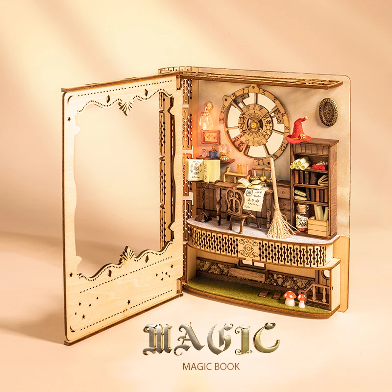 DIY Wooden Casa Magic Photo Frame Doll Houses Miniature Building Kits With Furniture Lights Dollhouses for Friends Birthday Gift