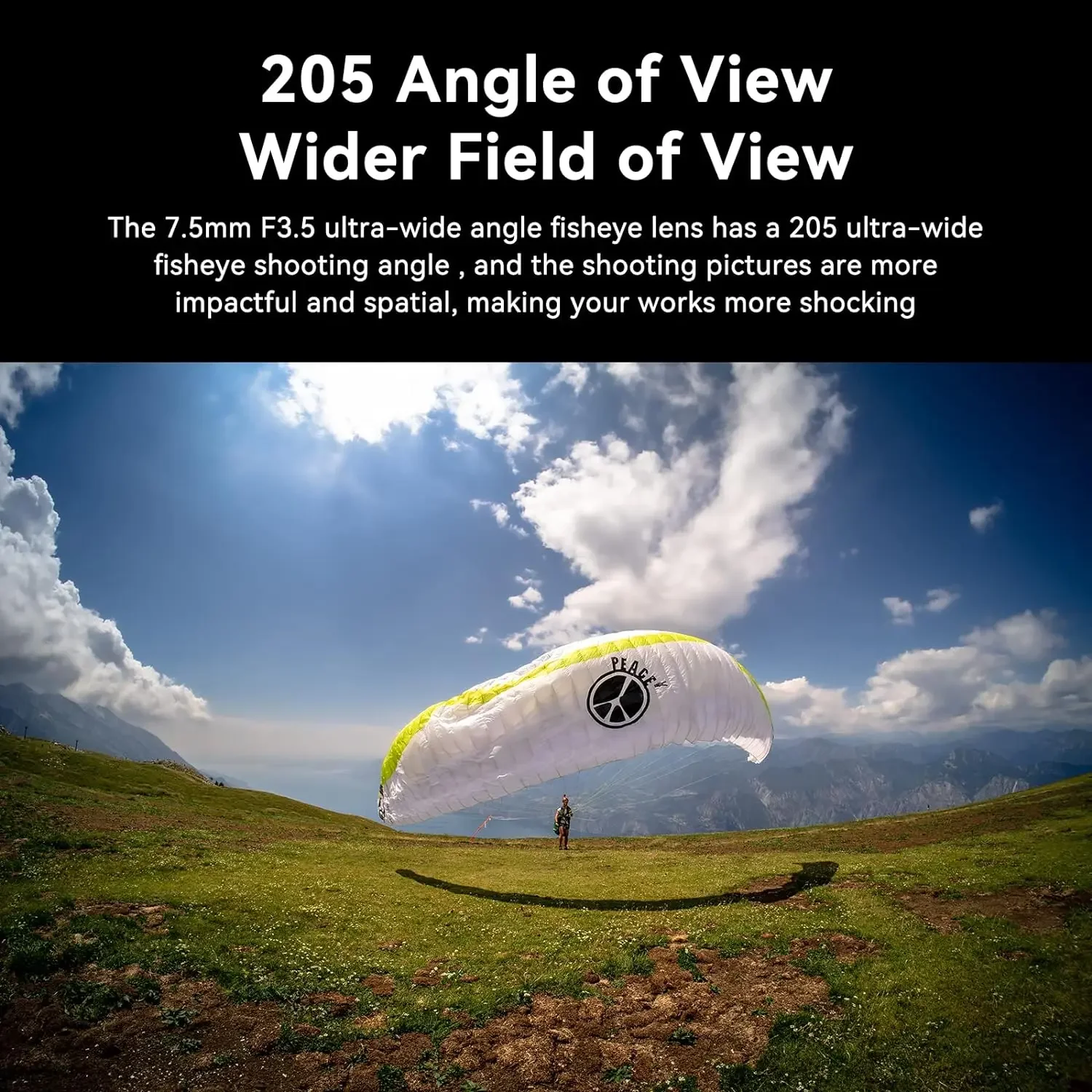 

NEW 7artisans MF 7.5mm F3.5 APS-C 205 Ultra Wide-Angle Manual Fisheye Lens, Compatible with Canon EF DSLR Lens for 80D 200D Blac