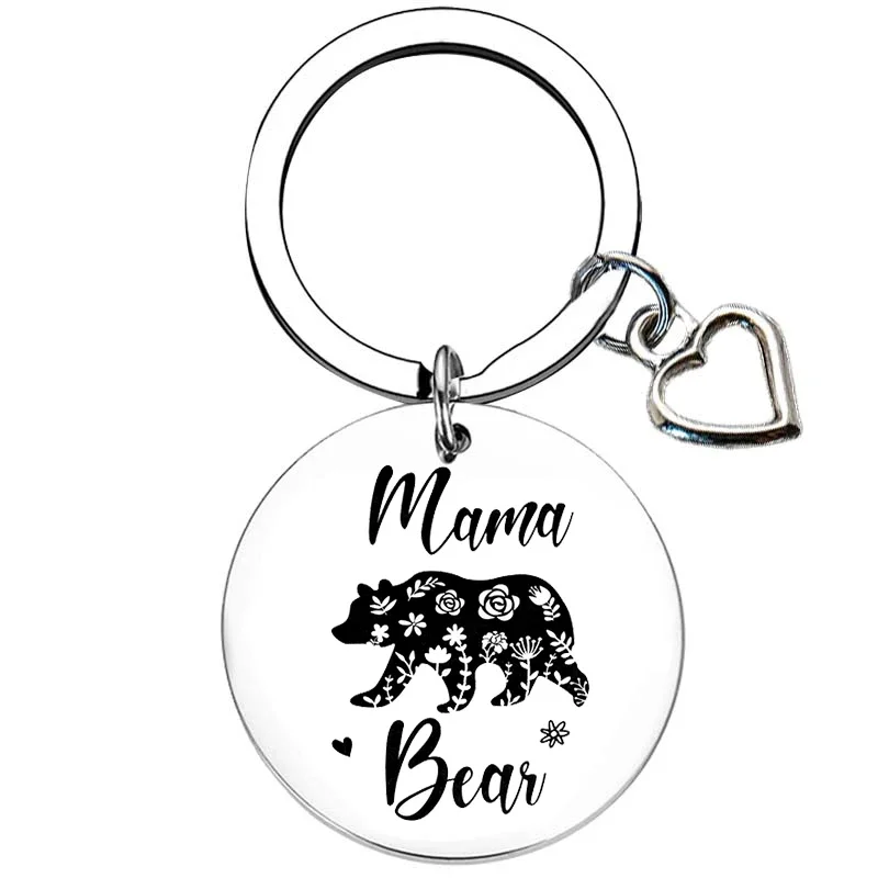 Mama Bear Gifts for Her,Mom Birthday Gifts for Women Wife. Keychain for mom mother.