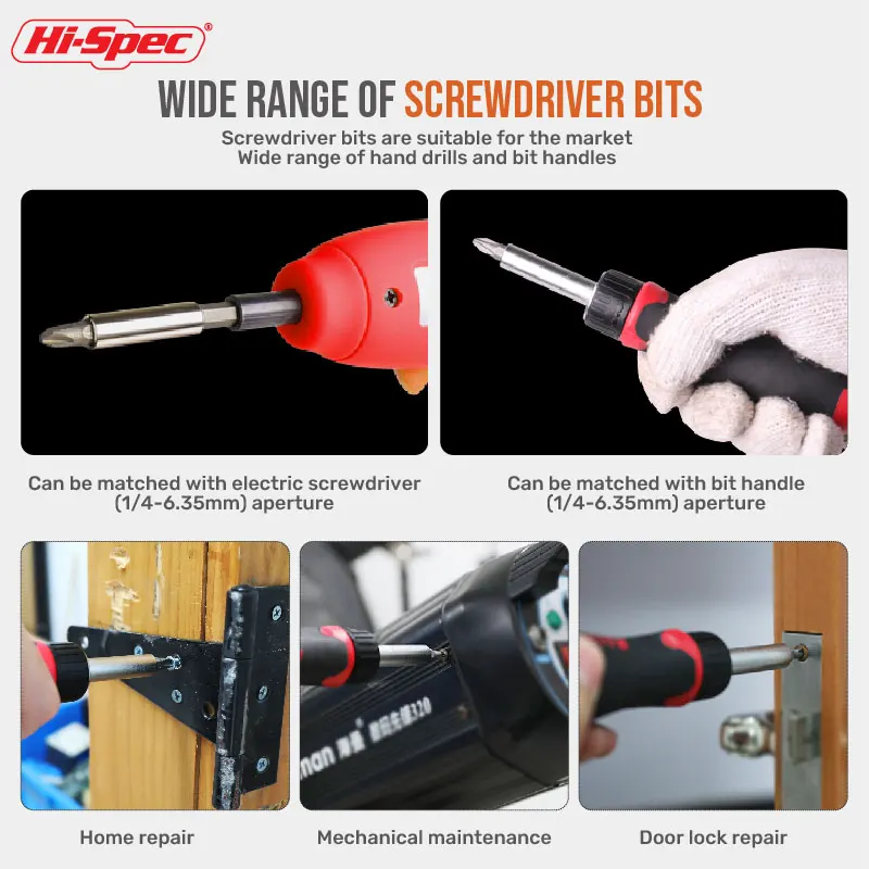 Hi-Spec Multi Combo Kit  Screwdriver Bit Head Set 100 Piece Bit Box Hss Twist Drill Set Woodworking Accessorie For Power Machine