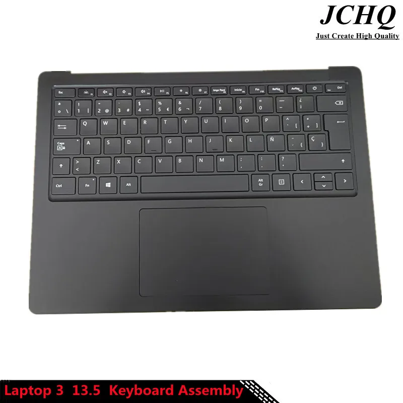 JCHQ Original For Microsoft Surface Laptop 3 13.5 inch 1867 1868 Keyboard Topcase Trackpad Assembly ES Spain Black