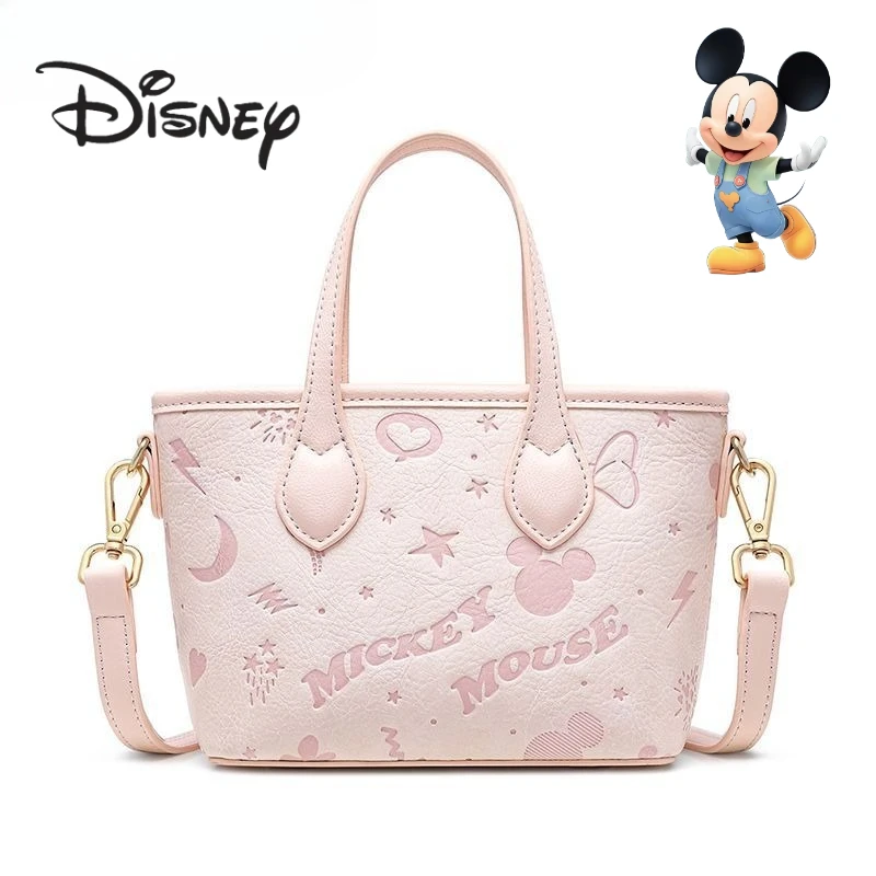 

Disney Mickey cartoon cute crossbody bag kawaii girls pink handbag bucket bag anime merchandise Christmas Halloween gift