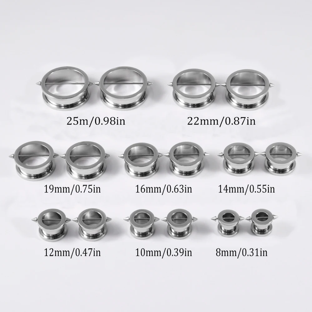 1/2PCS Hollow Polley With Long Double Cone Ear Tunnel&Plug Surgical Steel Ear Expansion Gauge Strengtheing Ear Gauge Jewelry view 5