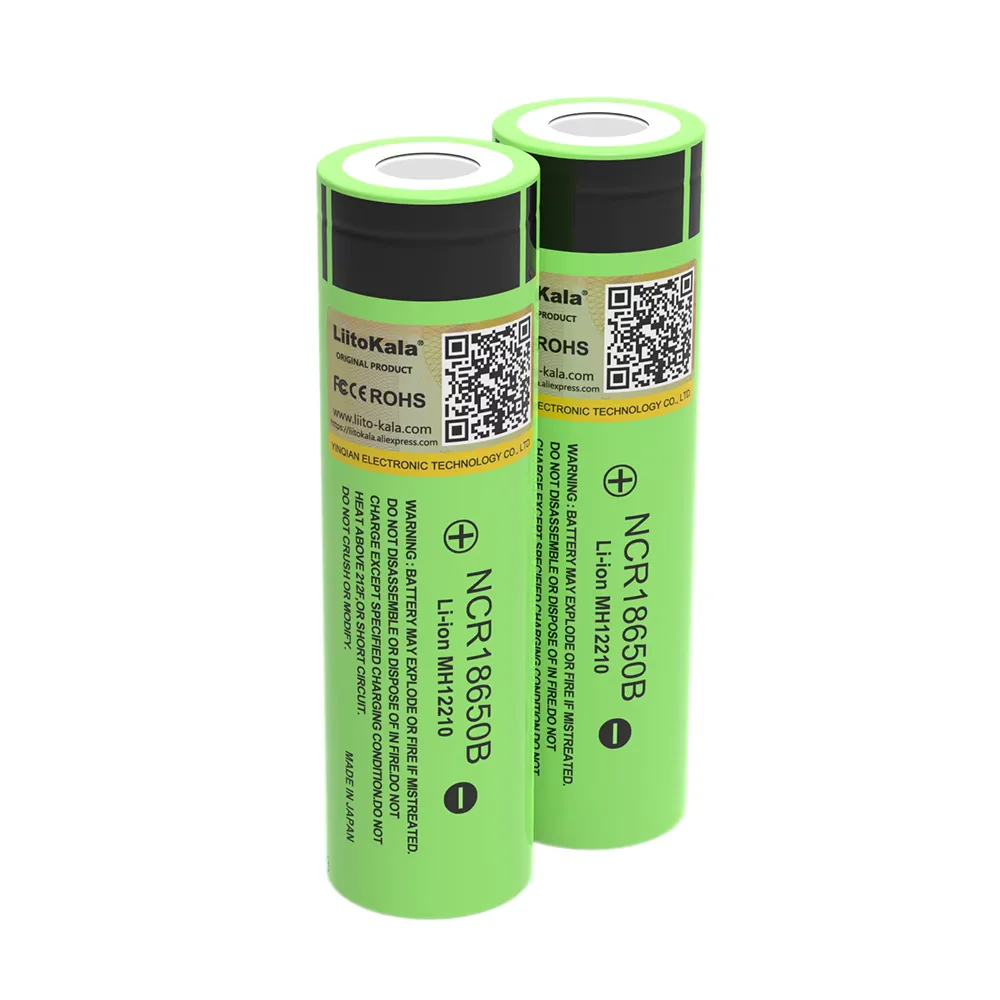 1-6PCS Liitokala Original NCR18650B 3.7V 3400mAh 18650 Rechargeable Lithium Battery For  Flashlight Battery