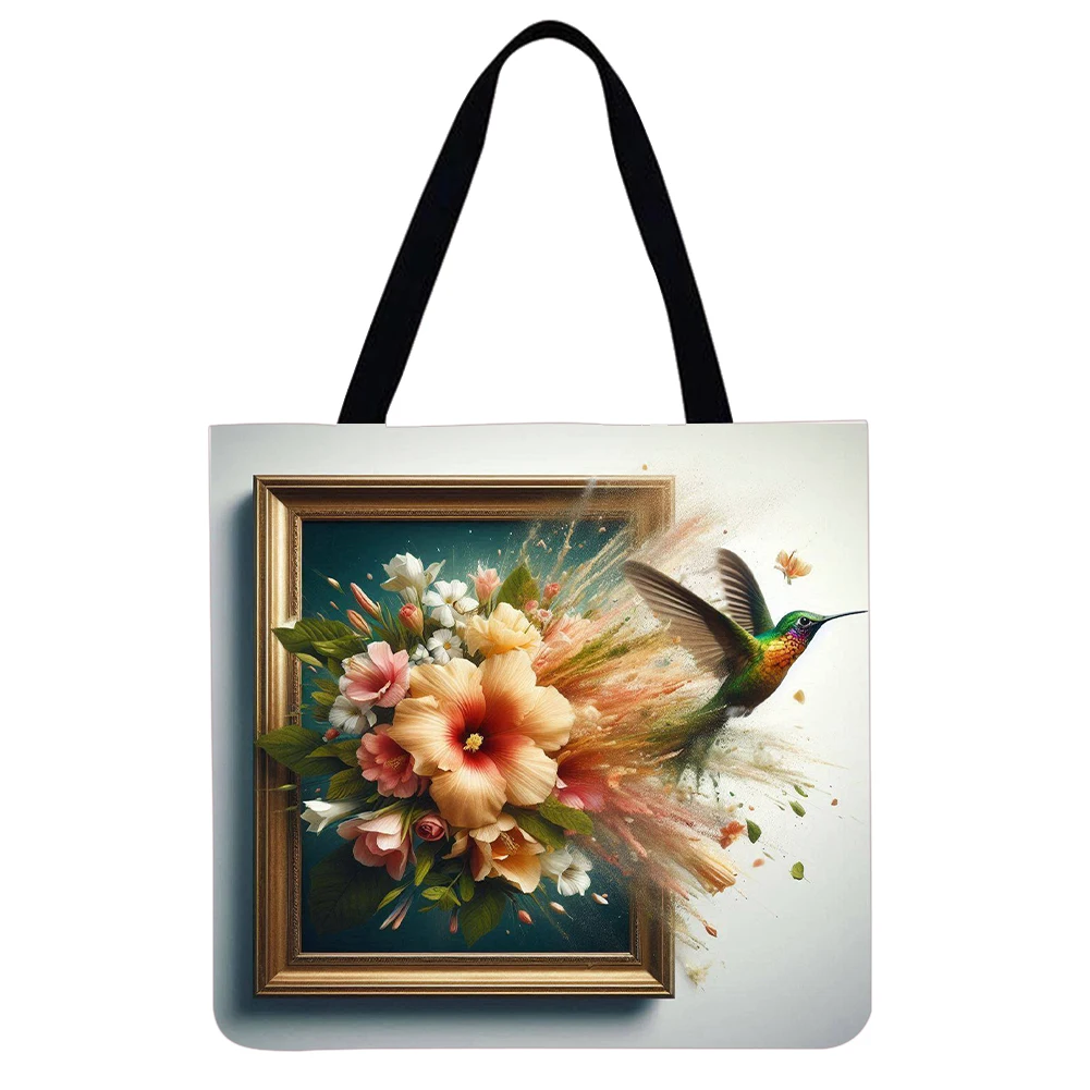 กระเป๋าผ้าลินินความจุขนาดใหญ่ 4 ชิ้น