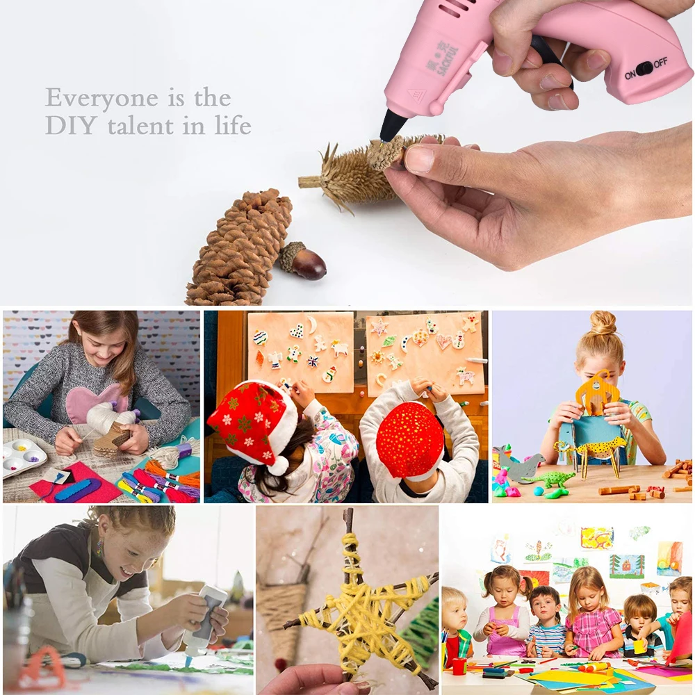 Cordless Hot Melt Glue Gun Child Hand Crafts Home DIY Repair Use 7mm Glue Stick Wireless Glue Gun 3.6V 2000mAh 60 min use time