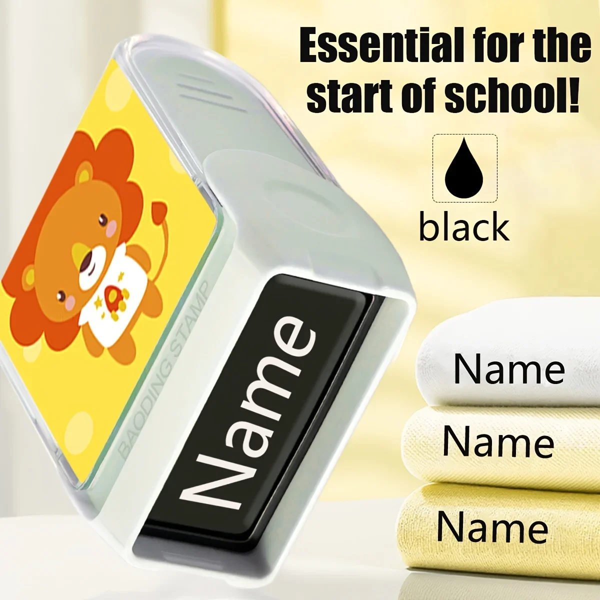 Customized children\'s name stamp,personalized waterproof stamp for clothing,Men\'s and women\'s personalized ink pad stamps&seal