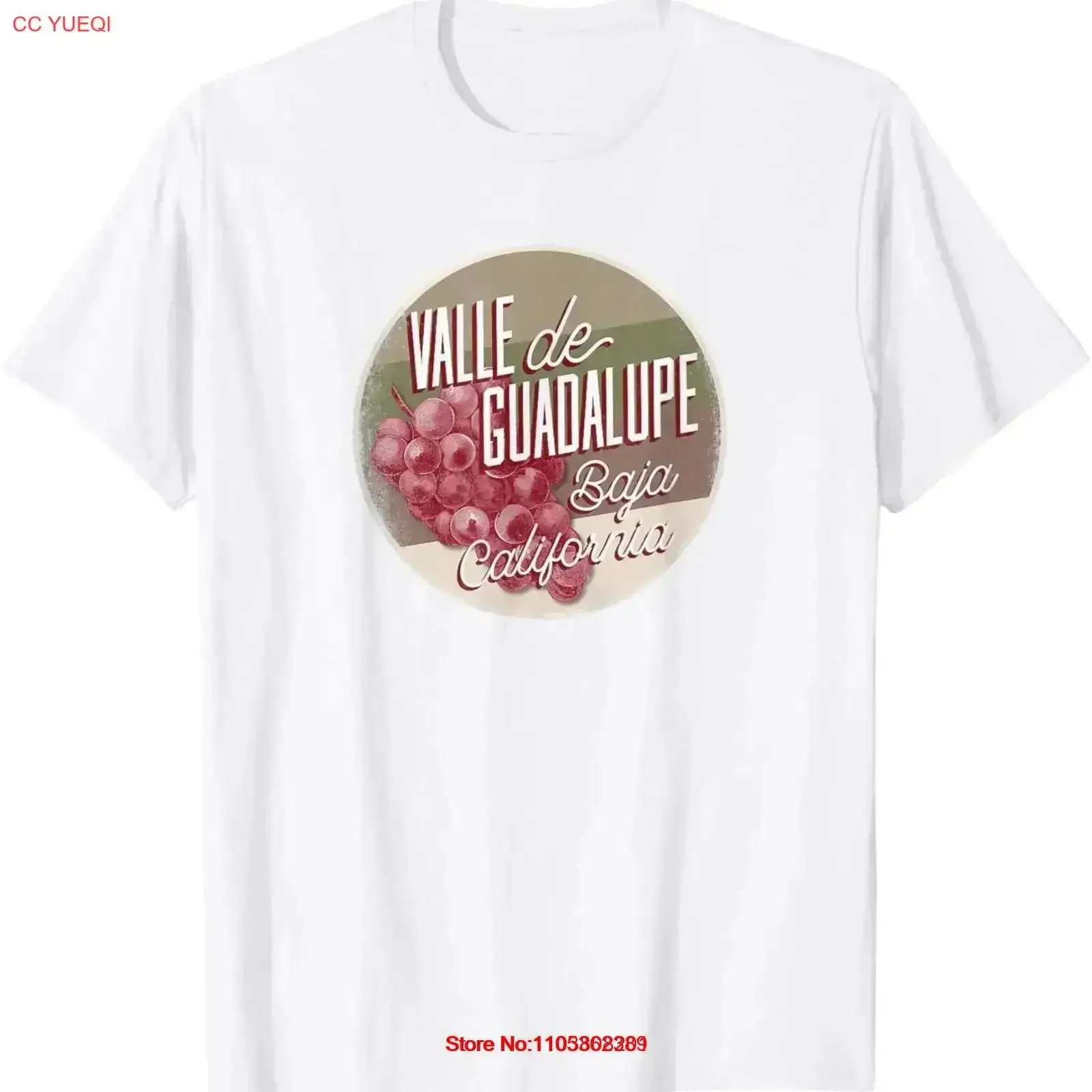 Camiseta de vino vintage de Baja California Norte, Valle de Guadalupe, México, estilo casual, suave y cómoda, a la moda.