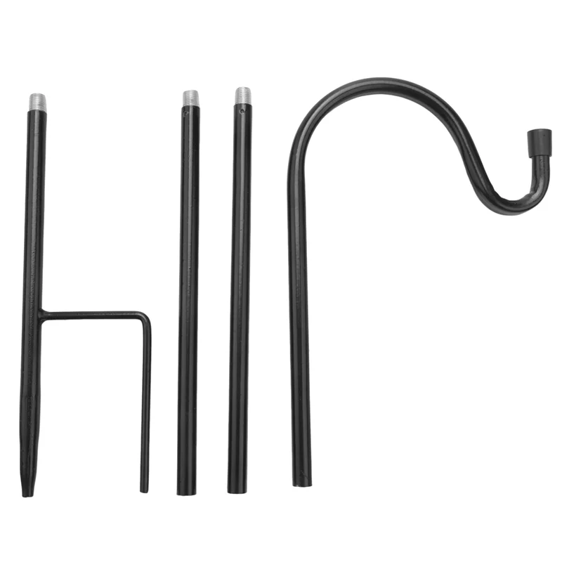 A88M الراعي السنانير مقاومة للصدأ حديقة حصة في الهواء الطلق نبات معدني حامل شماعات الطيور المغذية القطب 80.5X10X1cm