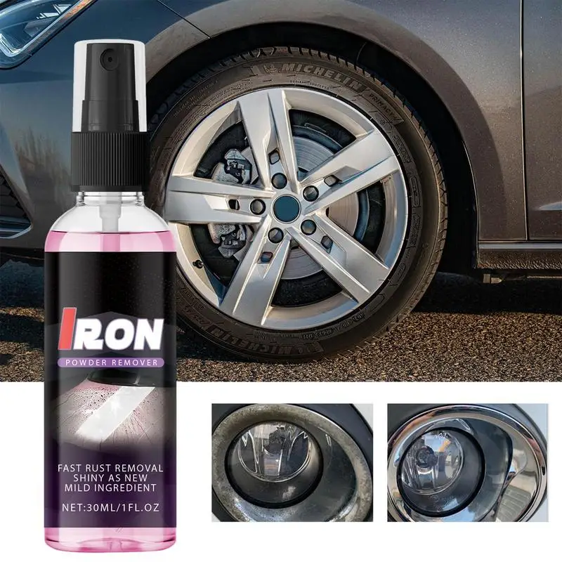 Car Rust Removal Spray 30ml Powerful Rust Inhibitor Rust Prevention Spray Rust Reformer Multi-Purpose Car Detailing Solution