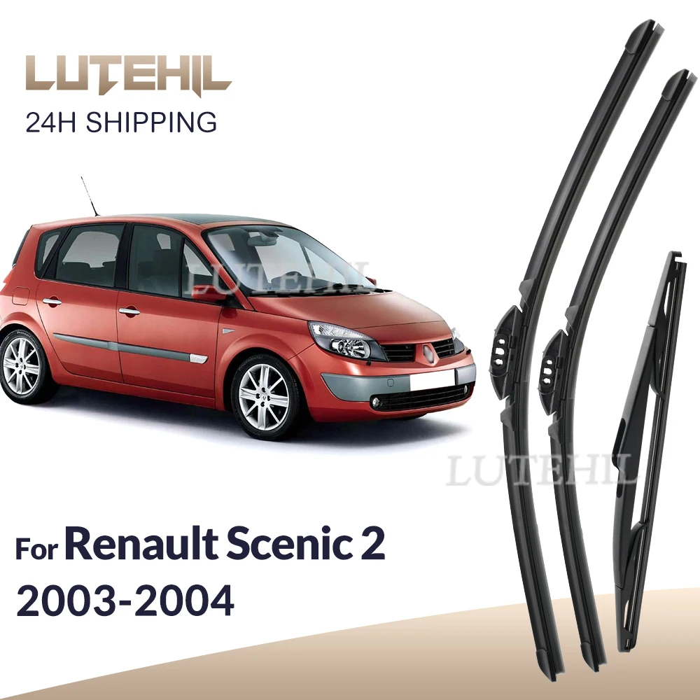 

For Renault Scenic 2 / Grand Scenic 2 2003-2004 Wiper Front & Rear Wiper Blades Windshield Windscreen Window Brushes 26"+21"+10"