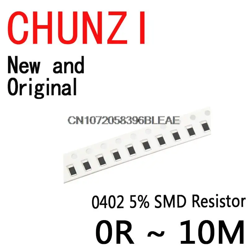 10000PCS 0402 5% SMD Resistor 0R ~ 10M 1/16W 220 330 Ohm 1K 2.2K 10K 100K 0R 1R 10R 100R 150R 220R 330R 1M 4.7K 10R 1R Ibuw