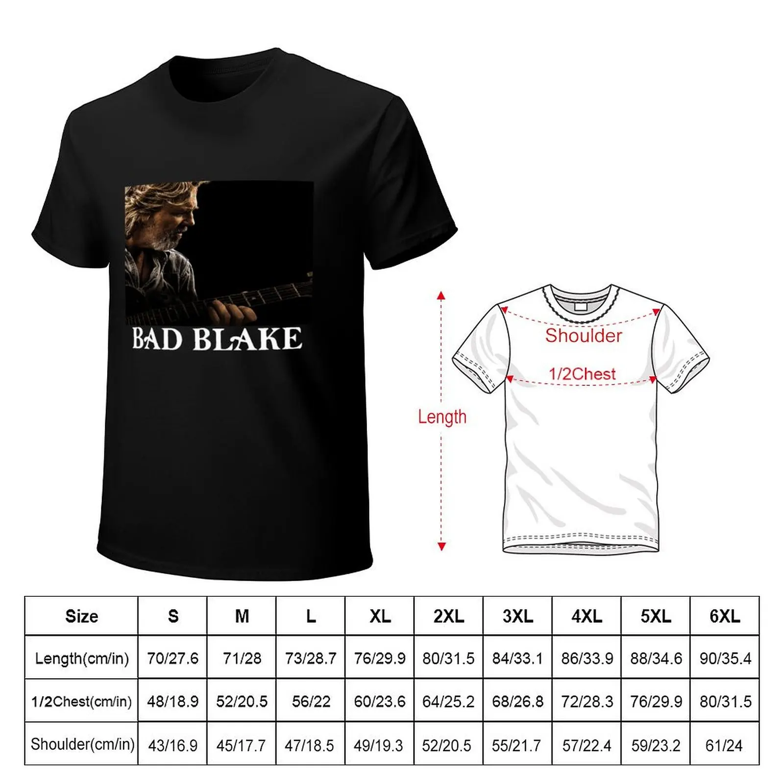 Bad Blake Crazy Heart poster T-Shirt Casual Lightweight Short Sleeve Top