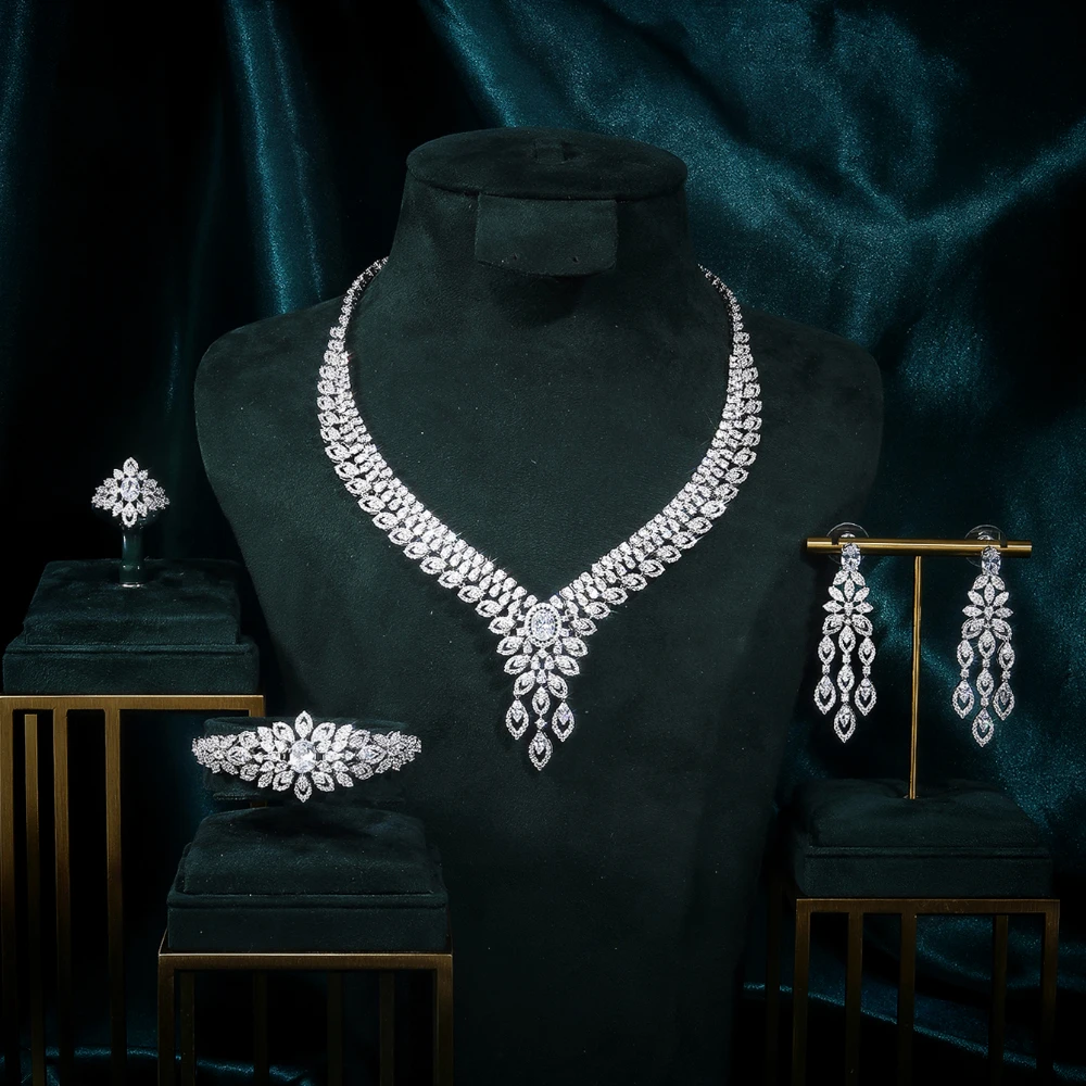 

IN JEWELIFE Luxury Cubic Zirconia Jewelry Set for Women Wedding Full Sets Engagement Bridal Accessories