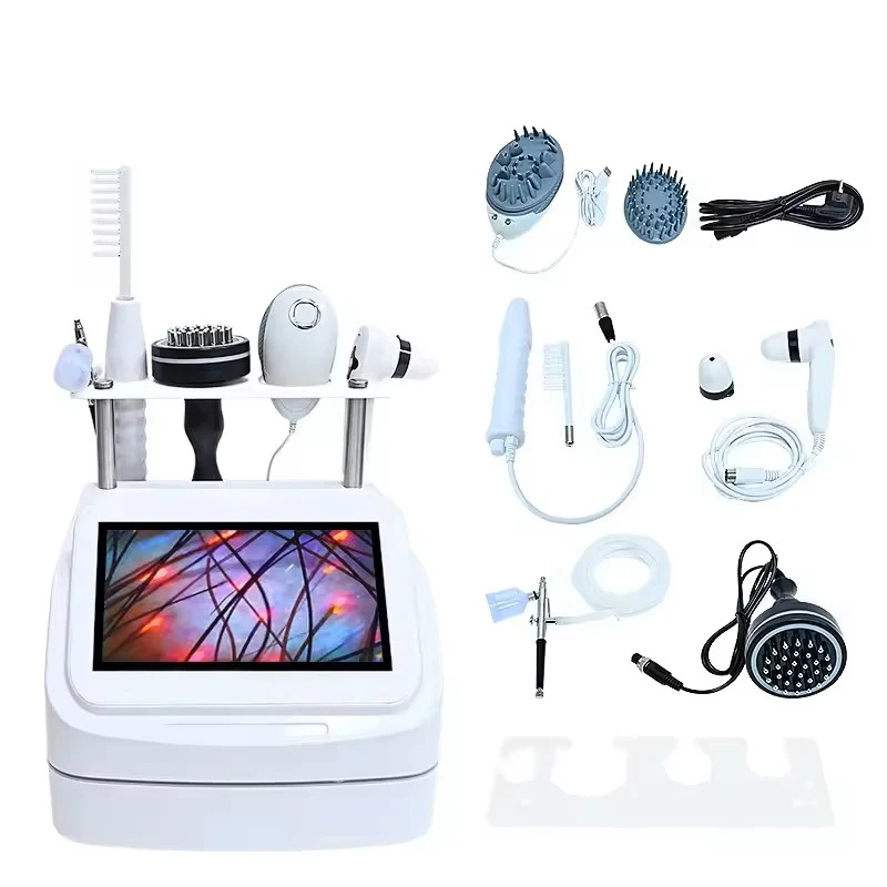 Professional 5 in 1 Hair Scalp Care Machine Hair Testing Instrument Hair Scalp Analyzer Detector Skin Follicle Scanner