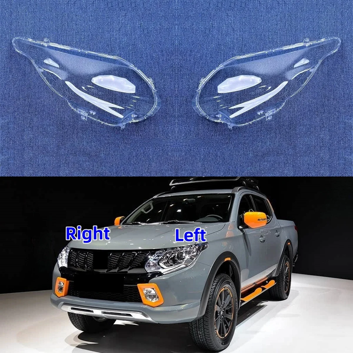

For Mitsubishi Triton L200 2015 2016 2017 2018 Headlight Shell Transparent Lampshade Headlamp Lamp Cover Auto Replacement Parts