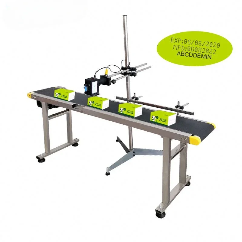 

Small conveyor belt type code machine, laying date, high-speed assembly line type automatic inkjet type two-dimensional code ser