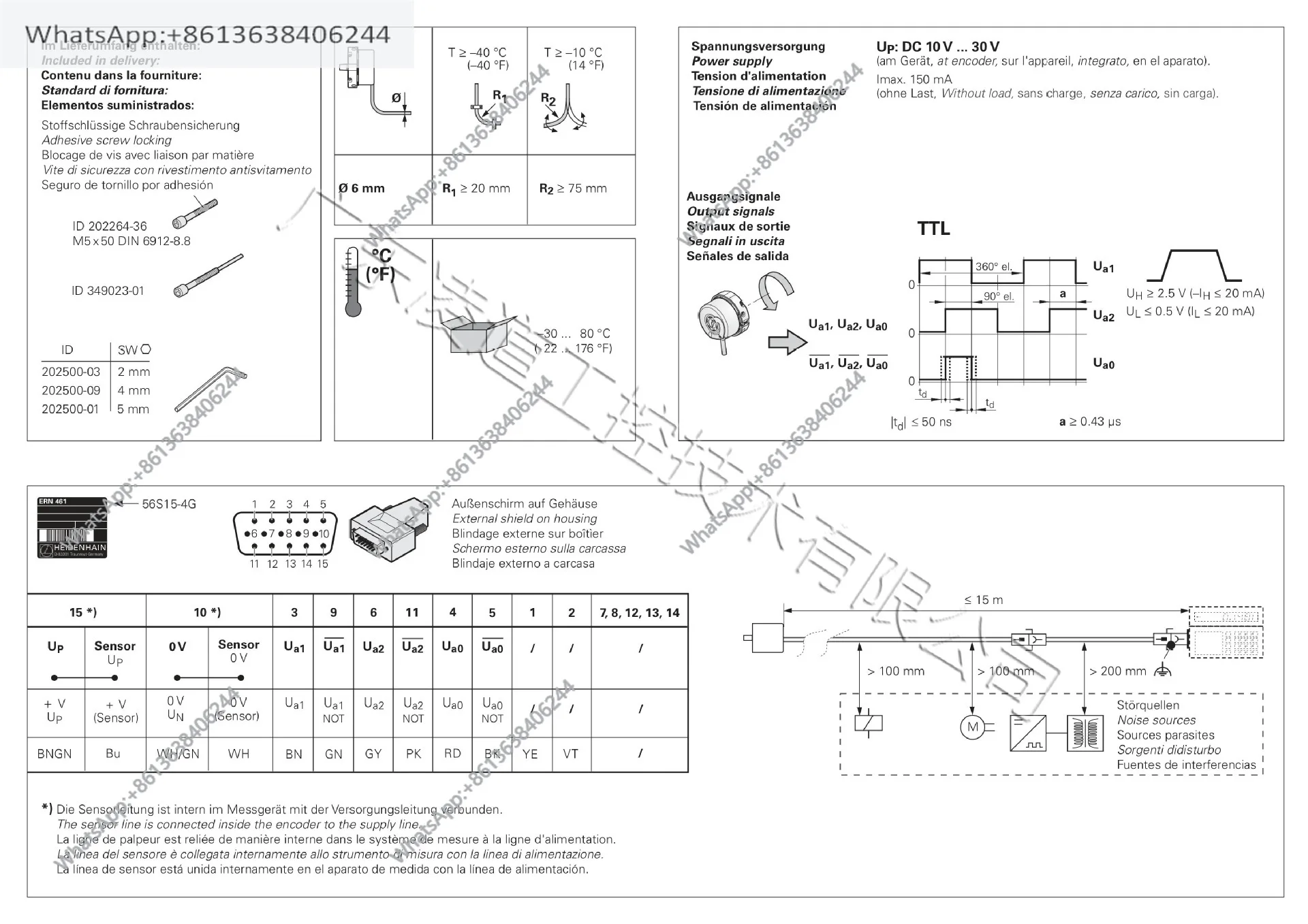 HEIDENHAIN ERN461 3600 56S15-4G Encoder ID: 385466-07 New