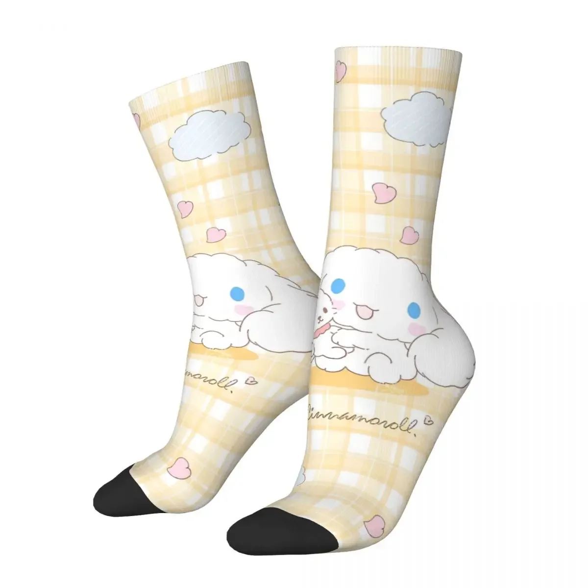 Autumn Winter Casual Men's Women's Sanrio Cinnamoroll Cute Cartoon Socks Breathable Sports Socks