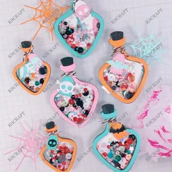 KSCRAFT Halloween Potion Bottle Shakers Cutting Dies Stencils for DIY Scrapbooking Decorative Embossing DIY Paper Cards