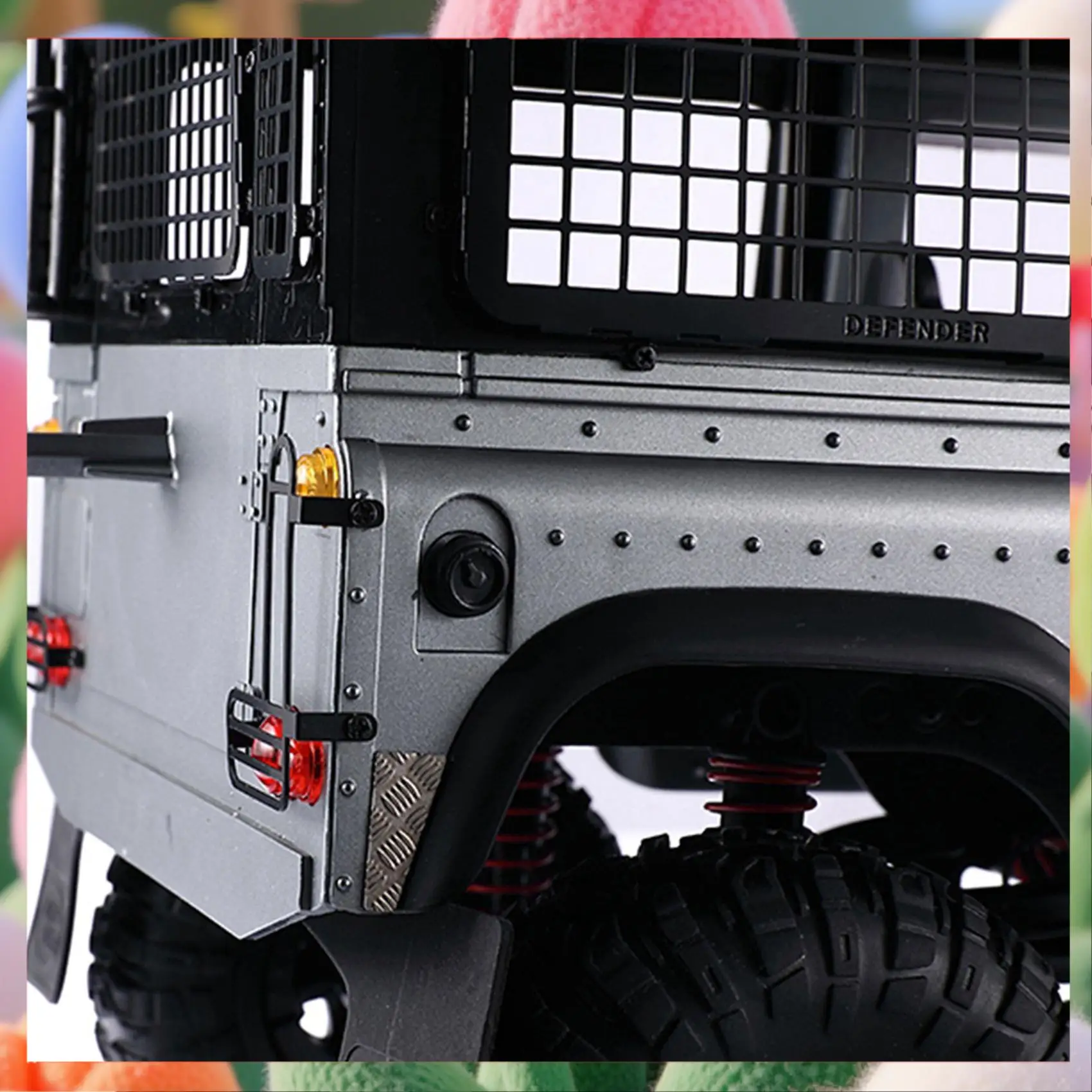 

For MN D90 D99S MN99S Rear Lampshade Reversing Lamp Cover & Rear Side Metal Stereoscopic Window Mesh Protective Net-[A72I]