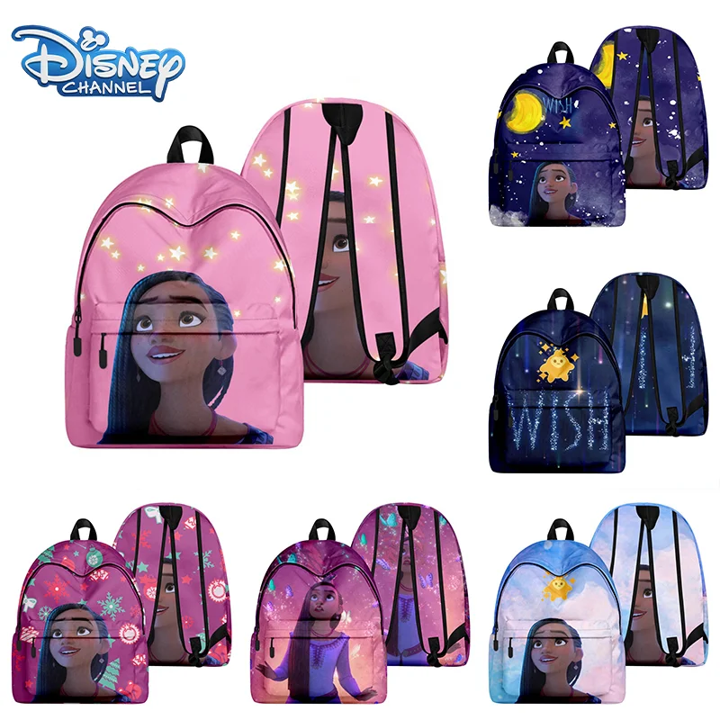 New Disney Wish zaino Kawaii Asha Princess zaino zaino per studenti di grande capacità borsa da viaggio per cartoni animati regalo di compleanno per