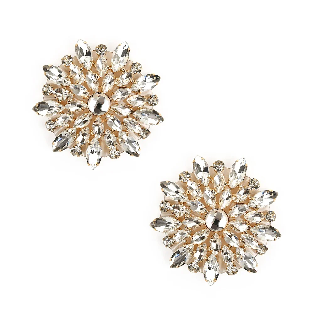 Fashion Rhinestone Nipple Cover Reusable Sexy Women 1 pair Nipple Pasties Breast Pad Silicone Self Adhesive Nipple Accessories