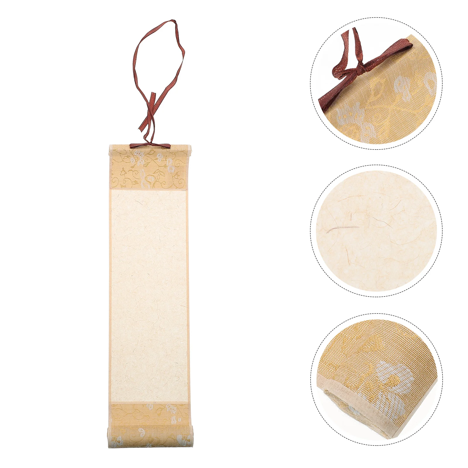 Blank Small Scroll Hanging Home Office Decor Tray Rice Paper Calligraphy The Fabric Chinese