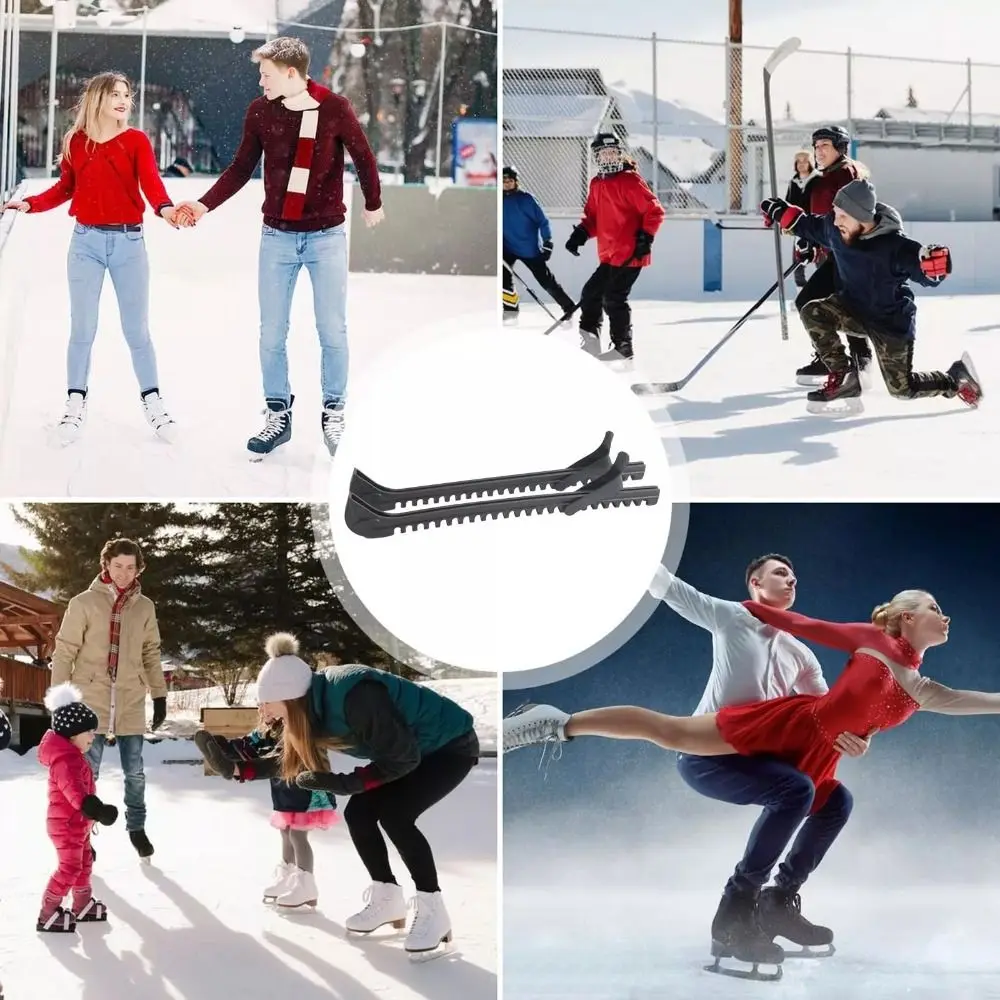 1 Pair Portable Non-Slip Ice Blade Protector Adjustable Protector Sleeve Shoes Ice Skate Covers Wear-Resistant Ice Blade Sleeve