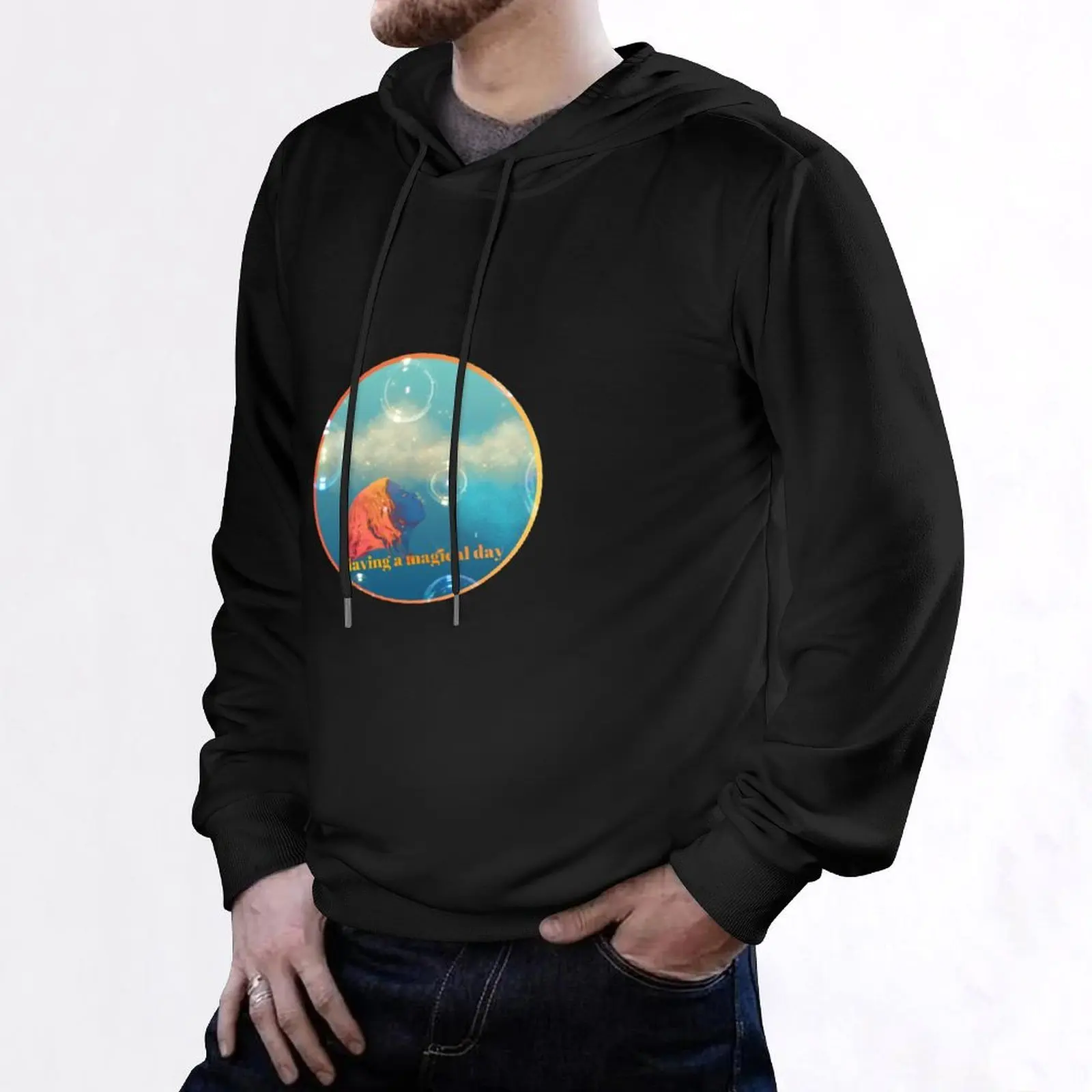Having a magical time Hoodie autumn men's winter sweater clothes for men anime clothes new in hoodies & sweat-shirt